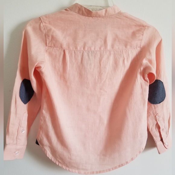 Kids New Tommy Hilfiger Boy linen Button Down Shirt Size 5/6 - Picture 2 of 8